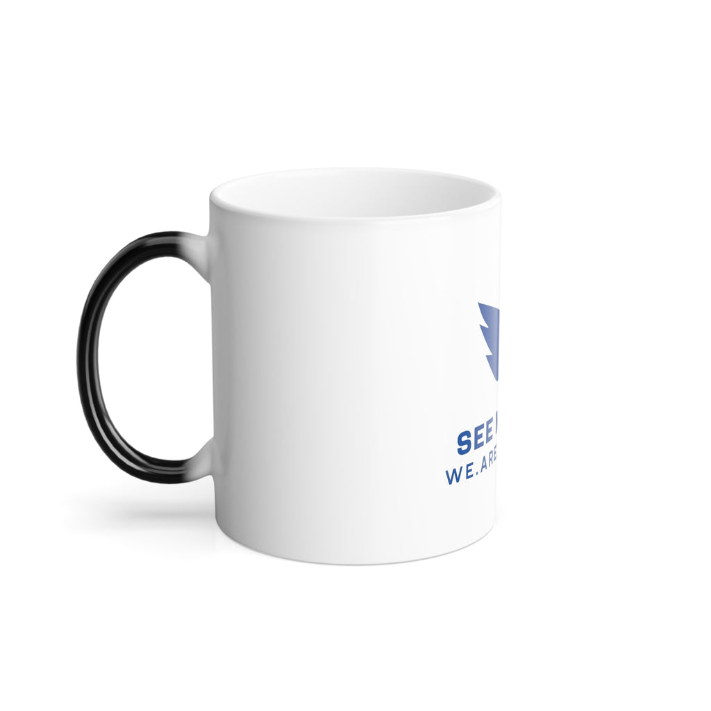 Color-Morph Mug — 'See Me Now, We Are Awakened' Blue Eagle Design, 11oz